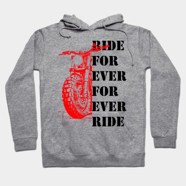 T100 Scrambler For Ever Ride Hoodie by TwoLinerDesign